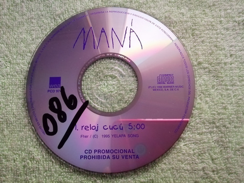 Eam Cd Maxi Single Mana El Reloj Cucu 1995 Promocional Wea (Usado)
