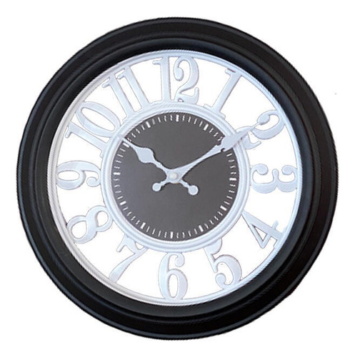 Reloj De Pared 30cm Vidrio Antiguo Decorativo Byn Silencioso