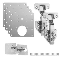 Comprar 6 Piezas Placas Reparadoras De Bisagras En Acero Inoxidable