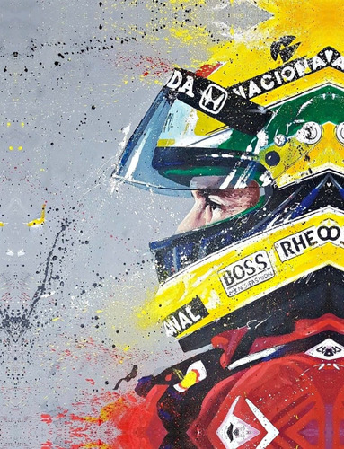 Cuadro Cuadro Decorativo Canvas Ayrton Senna F1 Casco 