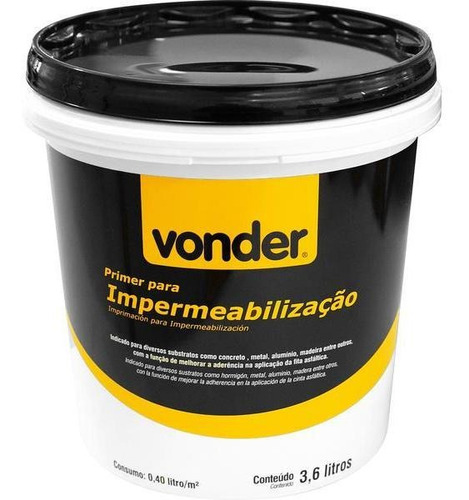 Primer Para Impermeabilizante 3,6 Litros - Vonder