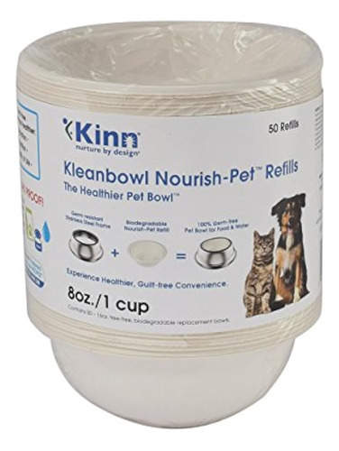 Kinn Kleanbowl Nourish Pet Refill Food Y Cuencos De Agua Par