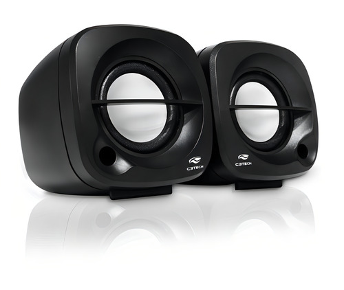 Caixa De Som Speaker 2.0 3w Sp-303bk Preta C3 Tech