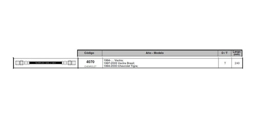 Flexible Freno Tras Chevrolet Vectra 1997 En Adelante 240mm