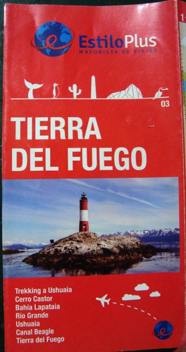 Mapa Tierra Del Fuego 70x30 Color Turistico 2003 Fueguino