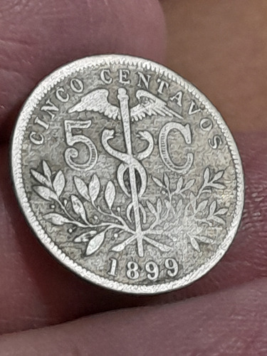 Moneda Bolivia 5 Centavos 1899 Ref 104