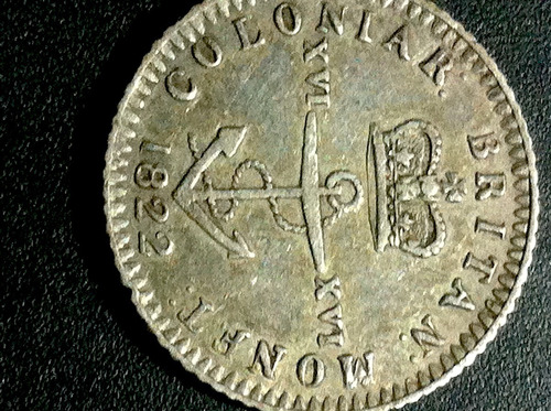 Moneda Gran Bretaña Rey George |v 1822 Plata Alta Gama Joya