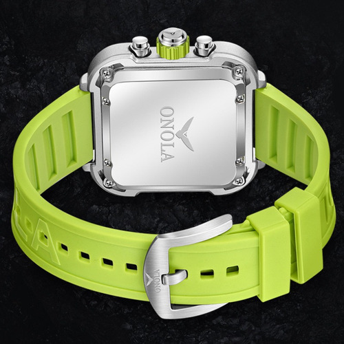 Reloj Cronógrafo Impermeable De Lujo Onola 6831r Color Del Bisel Silver White