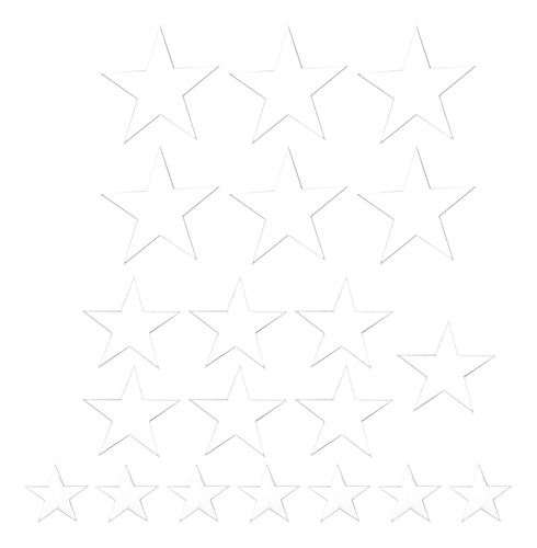 Pegatina 3d, 20 Pegatinas De Pared Con Diseño De Estrellas C