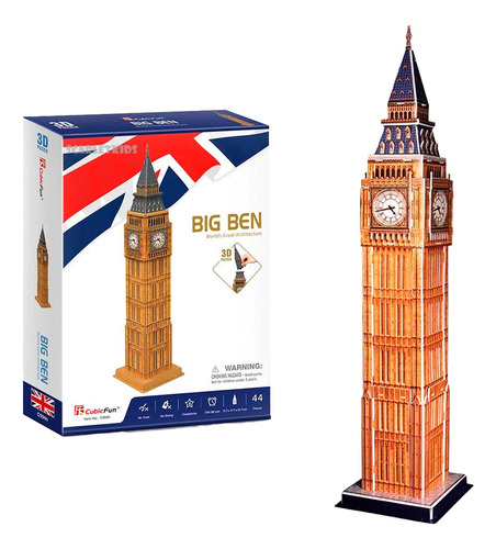 Puzzle Big Ben 3d Cubic Fun 44 Piezas Londres Rompecabezas