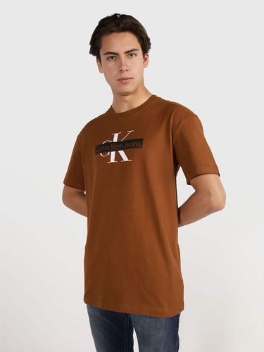 Polera Monologo Stencil Café Calvin Klein