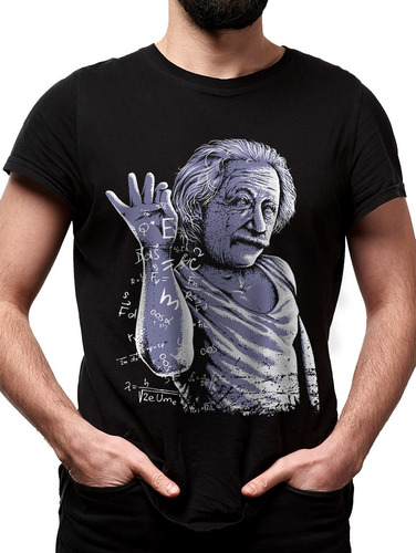 Imagem 1 de 6 de Camiseta Estampa Albert Einstein Fisico Cientista Promoção