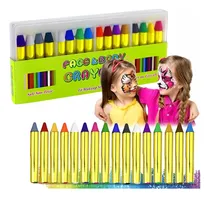 Comprar Pinturas Tipo Crayón Para Pintar La Cara - 16 Colores Varios