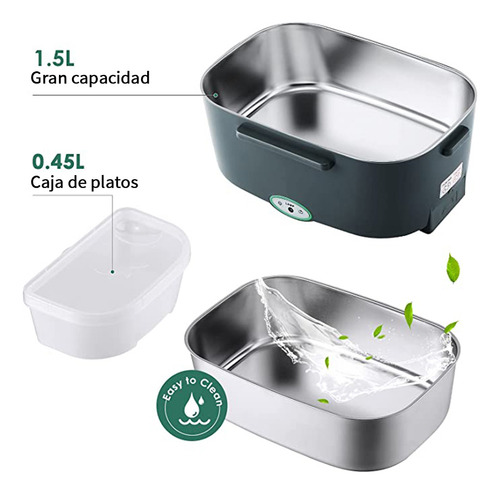 Lonchera Portátil Electrotérmica De 1.5l 2 En 1 Hogar/auto