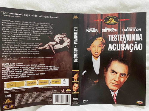 Dvd Filme Testemunha De Acusação 1957 Tyrone Power Marlene D (Usado)