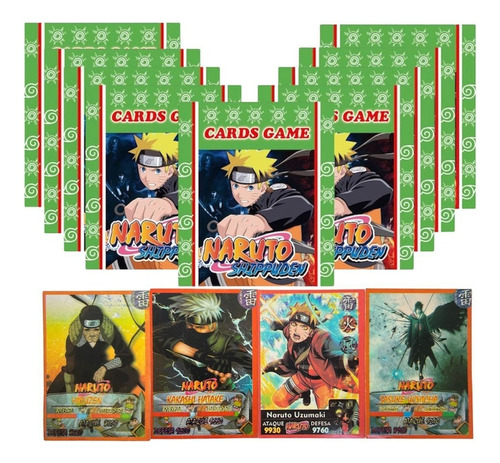 200 Figurinhas = 50 Envelope Cards Naruto