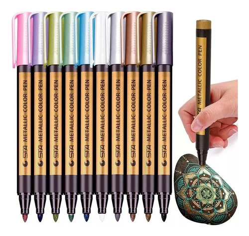 Marcadores 10 Lápices Colores Para Colorear Aceite Dibujo