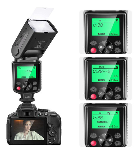 Neewer 750ii Ttl Flash Speedlite Con Pantalla Lcd Para Ni...