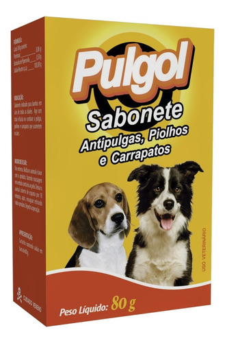 Sabonete Anti-plugas Carrapatos Piolhos Pulgol 80g