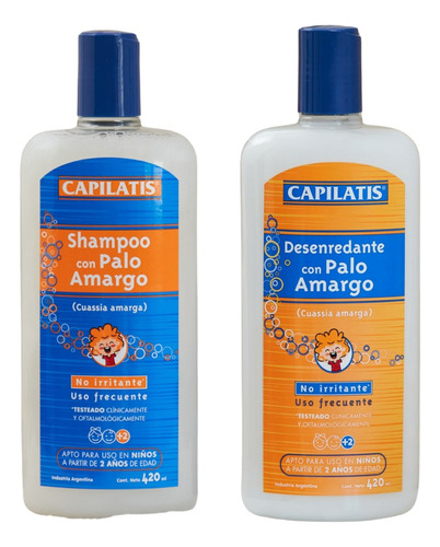 Kit Capilatis Palo Amargo - Piojos - Shampoo + Desenredante
