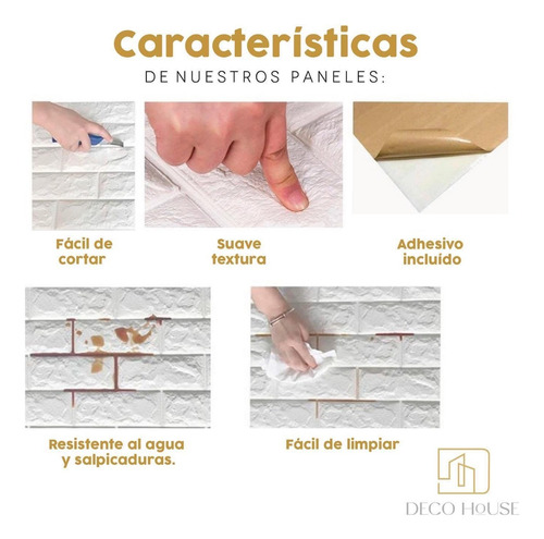 Pe Tapiz 3d Autoadhesivo Ladrillo -marmol Gris Individual Gris