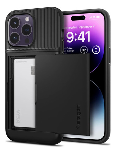 Funda Spigen Slim Armor Cs Para iPhone 14 Pro Max - Negro