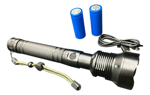 Linterna Led Ultra Brillante Y Compacta 15000l Blanco Negro
