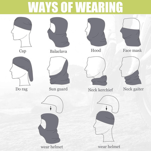 Balaclava Ajustable Uv 50+multiusos Para Deporte Y