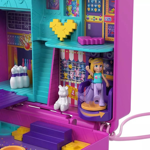 Muñecas Polly Pocket + Sala De Juegos Juegos Race & Rock