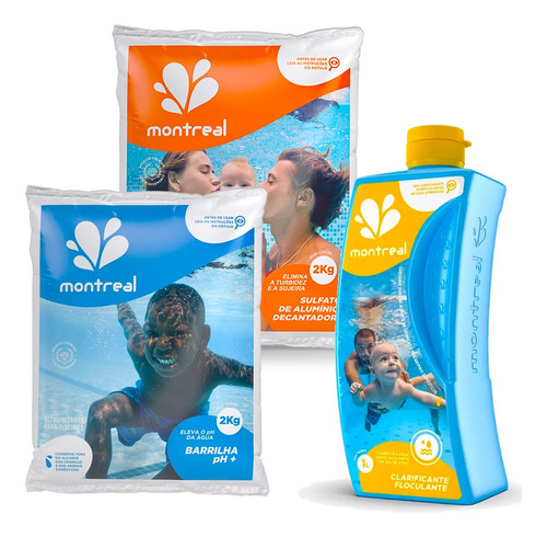 Kit Suall Limpeza Produtos Tratamento Piscina Clarificante