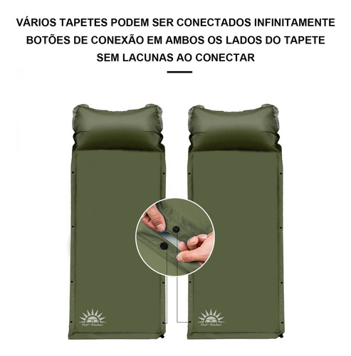 Colchão Inflável Dobravel Com Travesseiros Para Viagem
