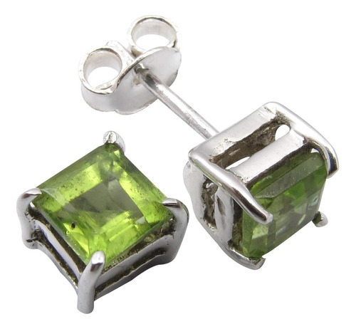 Silverstarjewel 925 Pendientes De Ajuste De Punta De Peridot