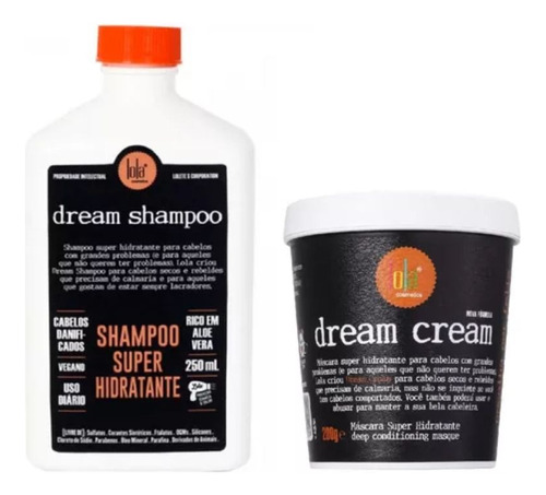 Lola Cosmetics Dream Cream Shampoo Hidratante + Máscara 200g