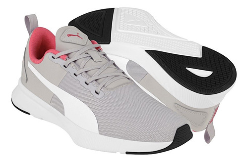 Tenis Dama Puma Flyer 19534319 Textil Gris  