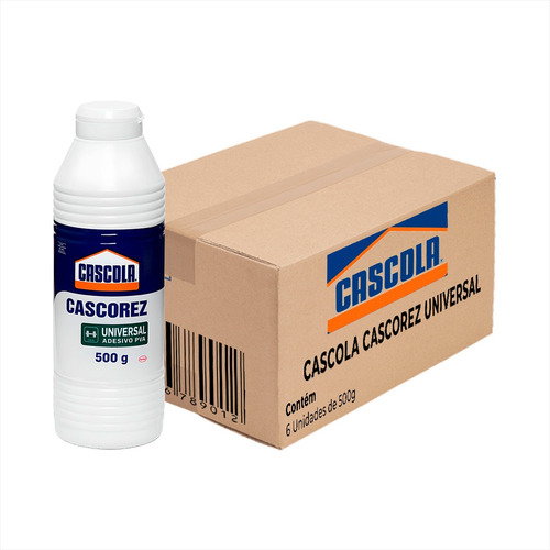 6 Cola Branca Cascorez Universal Adesivo Pva Da Cascola 500g Cor Branco