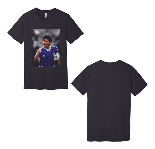 Remera Diego Maradona Mundial Algodón Jersey Peinado Premium