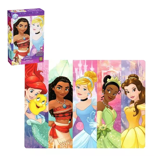 Quebra Cabeça - Disney - Princesas - 100 Peças - Decorkids - Princesas -  Grow
