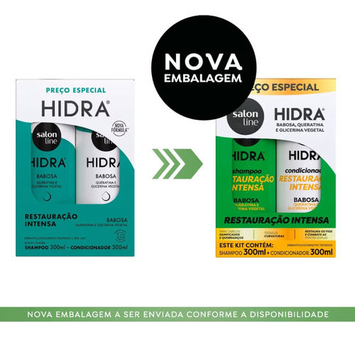 Salon Line Kit Hidra Babosa 300ml - Restauração Intensa