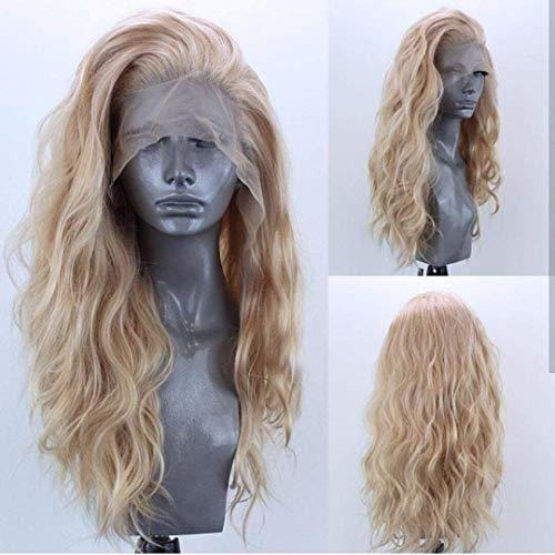 Elesty Miel Blonde Sintético Encaje Frontal Wig Parte 6tz3s