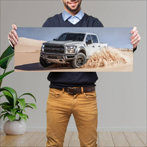 Cuadro 30x80cm Auto 2017 Ford F 150 Raptor Super 191