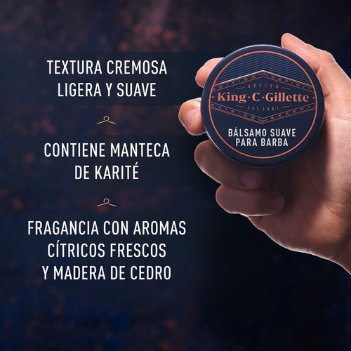 Bálsamo Para Barba King C Gillette De 75ml