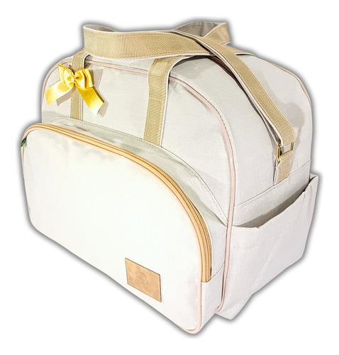 Kit Bolsa Maternidade Bebe Menina Menino Com Trocador - 3pçs Cor Gelo Desenho do tecido Listras