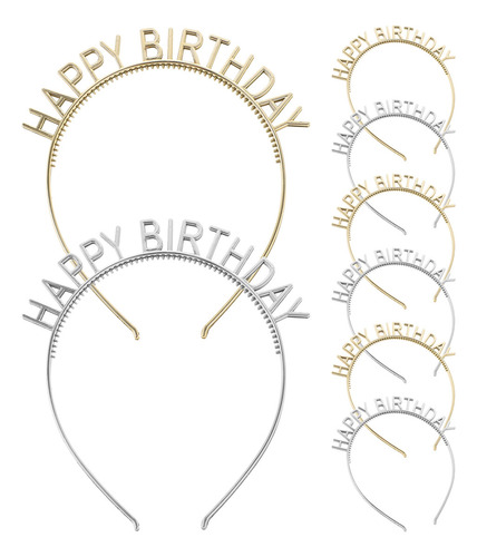 Para Diadema Happy Birthday Aldult, 10 Unidades /
