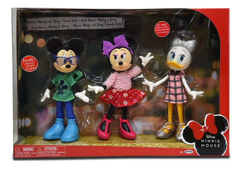 Muñeca Minnie, Deisy Y Micky Mouse Posables  Disney Jakks