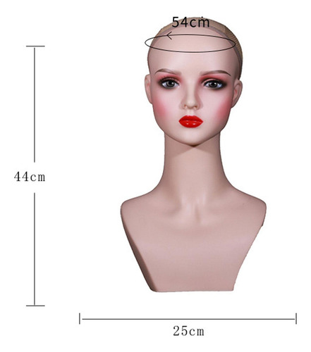 Cabezal De Maquillaje Mannequin Pvc Head Estable Stand Head