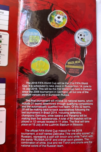 Set De Monedas Mundial Rusia 2018 - Origen Brasil