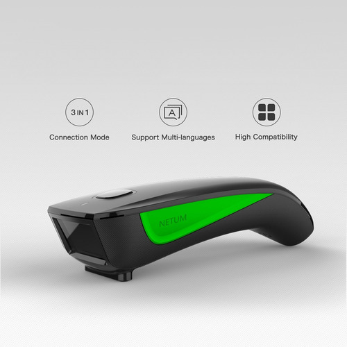 Leitor Bolso Código De Barras Scanner Verde Netum C740