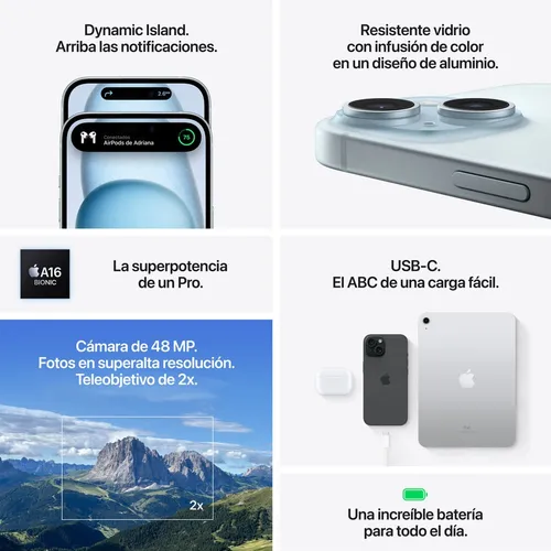 Apple iPhone 15 Plus 128gb Dual Sim Verde 6gb Ram (Usado)