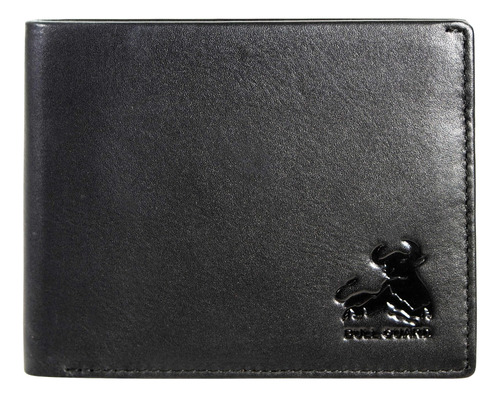 Billetera De Hombre Bull Guard Vintage Cuerina Negro