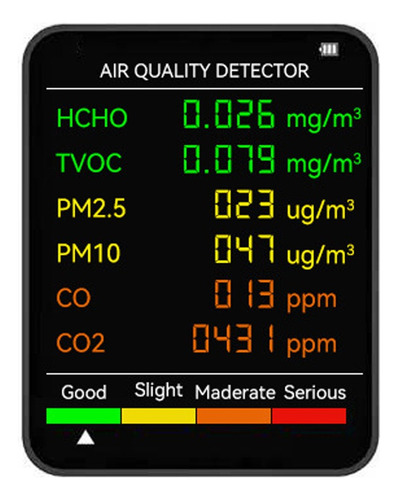 Detector De Calidad Del Aire En Monitor Hcho Multifuncional